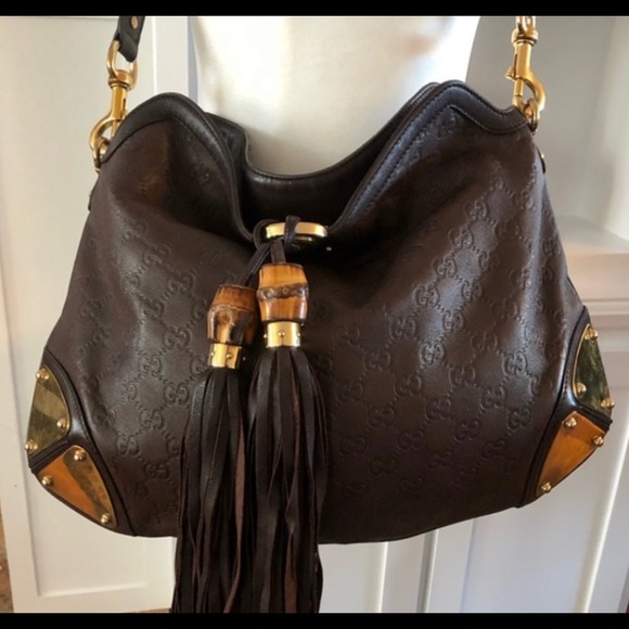 ✨GUCCI✨ Large Guccissima Leather Tassel Hobo Bag - Picture 5 of 8